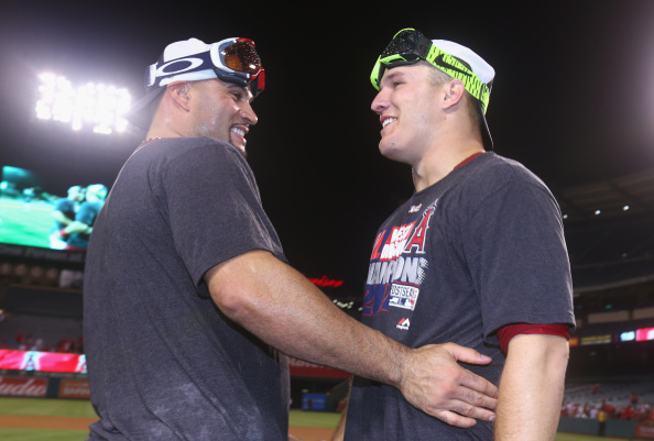 Angels stars Albert Pujols and Mike Trout