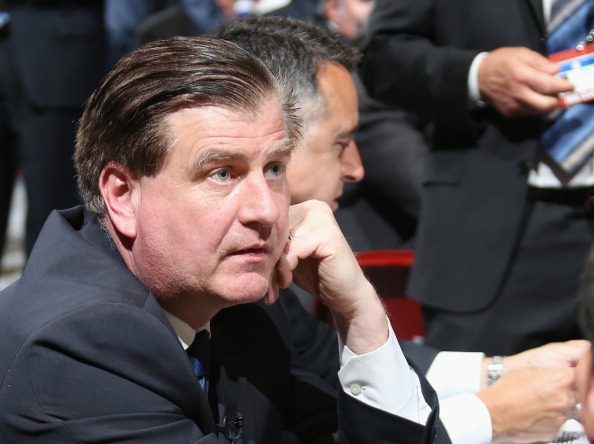 PHILADELPHIA, PA - JUNE 27:  Jim Benning, General Manager of the Vancouver Canucks is seen prior to the first round of the 2014 NHL Draft at the Wells Fargo Center on June 27, 2014 in Philadelphia, Pennsylvania.  (Photo by Bruce Bennett/Getty Images)