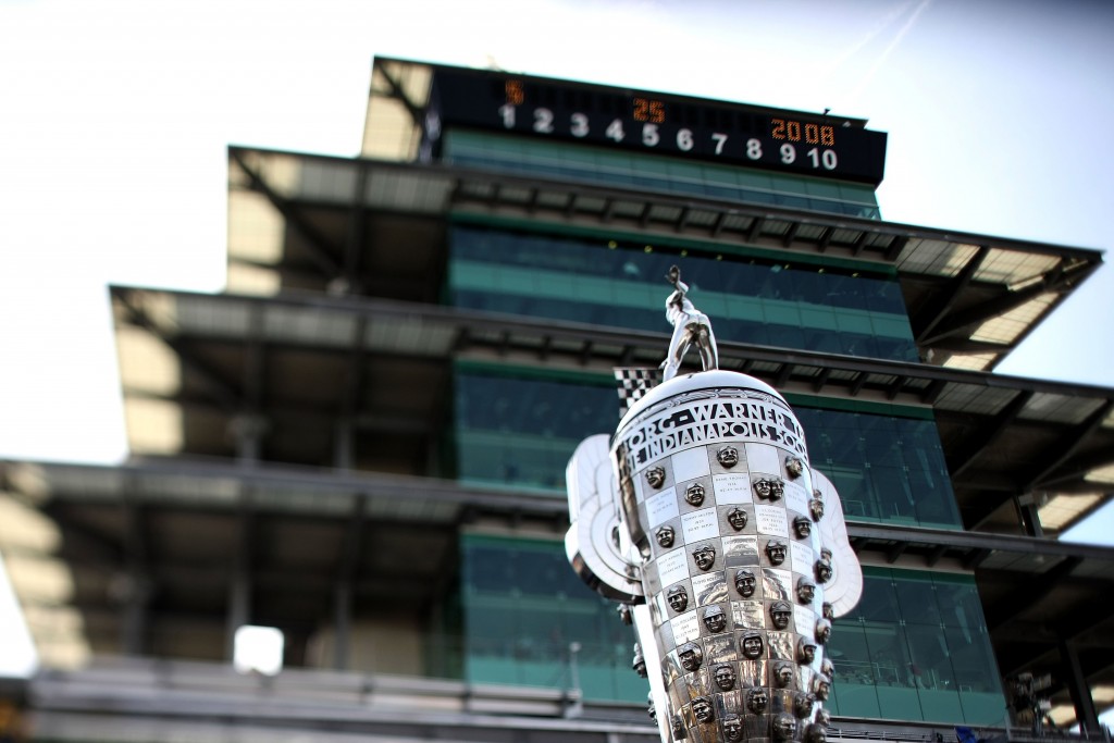 INDIANAPOLIS - MAY 25:  The Borg-Warner Trophy sits on pit lane before the start of the IndyCar Series 92nd running of the Indianapolis 500 at Indianapolis Motor Speedway on May 25, 2008 in Indianapolis, Indiana.  (Photo by Jonathan Ferrey/Getty Images)