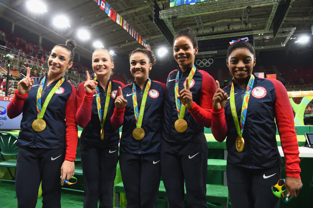 Some 2016 Olympic gold-medal-winning gymnasts got into a feud Friday.