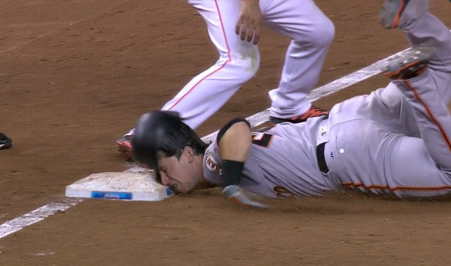 buster posey faceplant slide