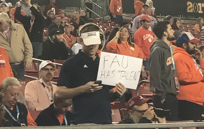 A pretty spot-on Lane Kiffin imposter made his way to the championship game.