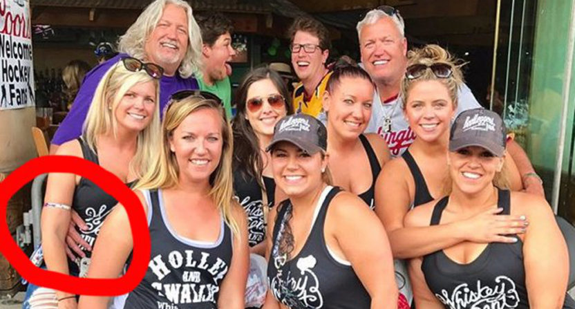 Rob and Rex Ryan with a bachelorette party in Nashville.
