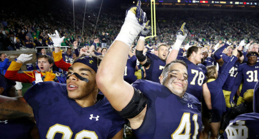 Notre Dame came up with a big 49-14 win Saturday against USC.