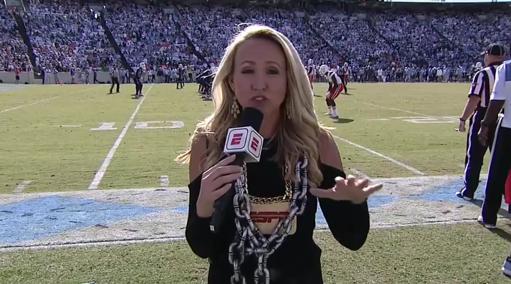 Kris Budden brought out her own turnover chains on the sidelines Saturday.