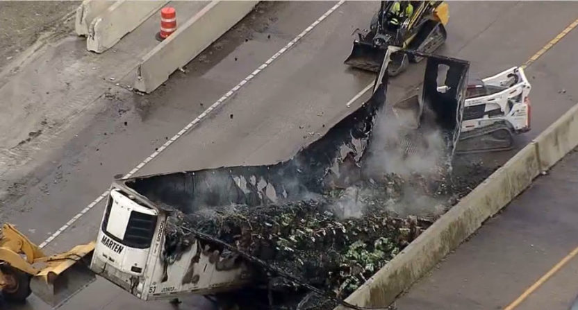 A truck of avocados caught fire in Texas.