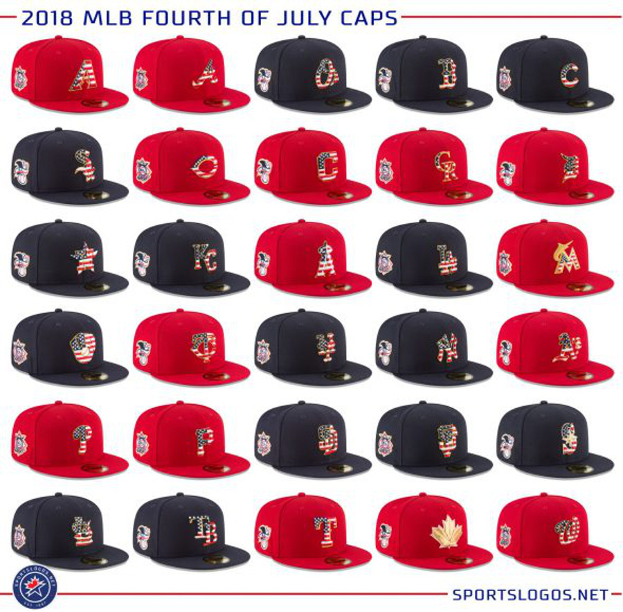 New MLB caps and uniforms for 2018 holiday weekends unveiled