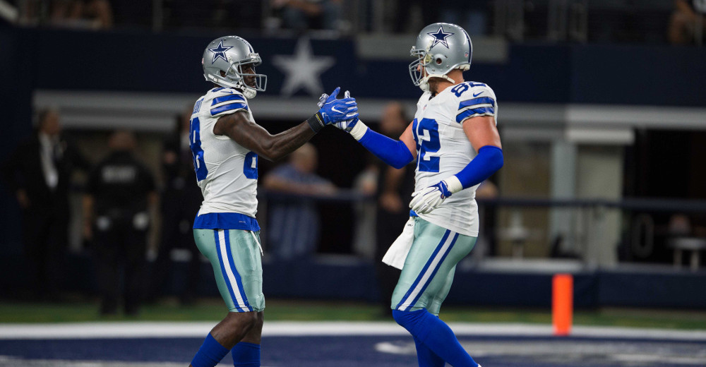 Dez Bryant (L) and Jason Witten in 2016.