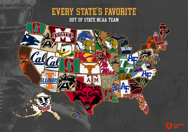 us football teams by state