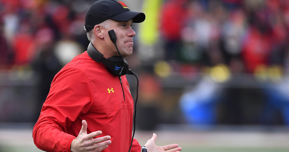 DJ Durkin on the Maryland sidelines in 2017.