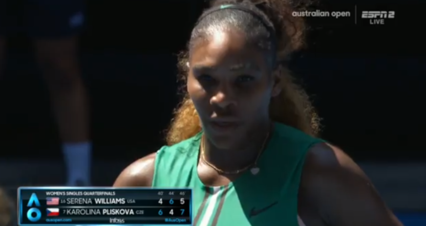 Serena Williams after an Australian Open quarterfinal loss.