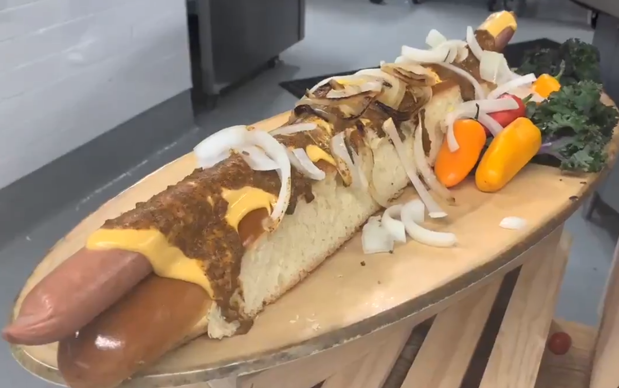 The viral Texas Rangers Boomstick hot dog has actually been around for