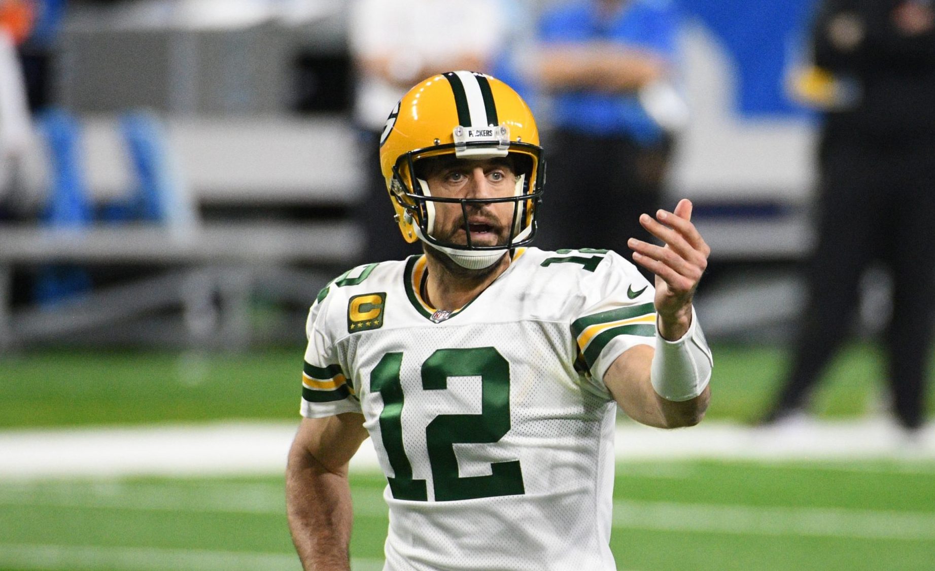 NFL world reacts to Aaron Rodgers' wild interview.