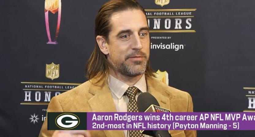 Aaron Rodgers in February.