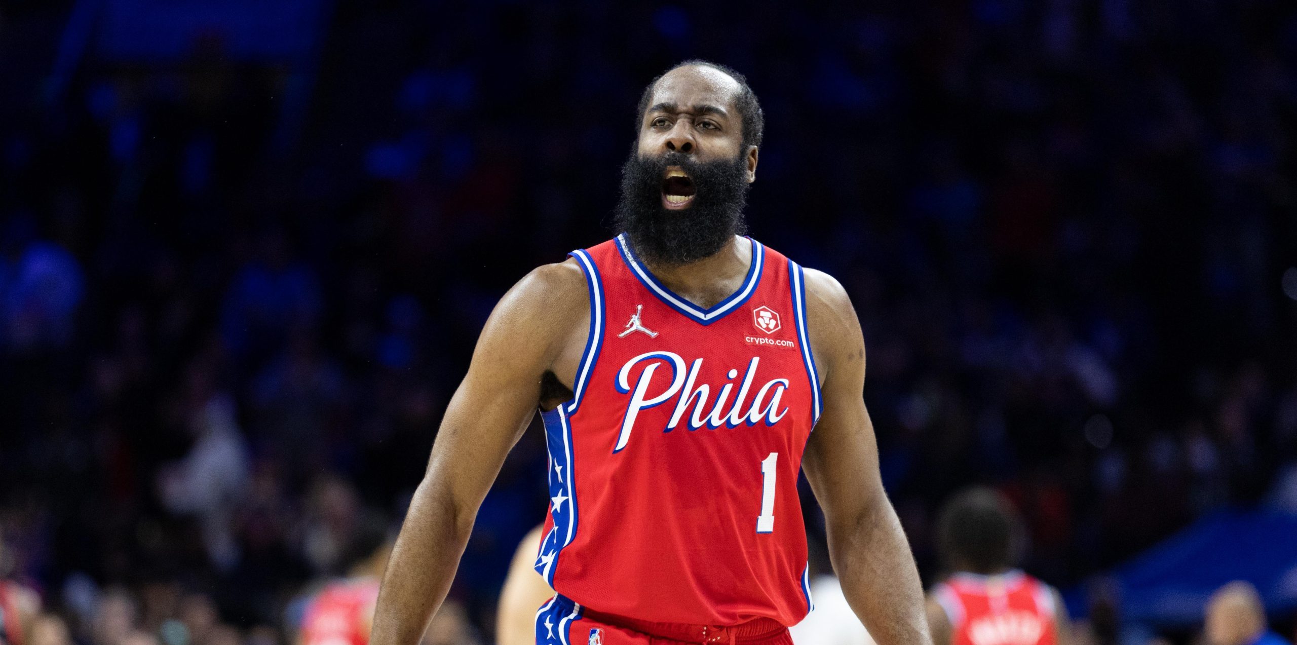 James Harden against Toronto in the 2022 NBA playoffs.