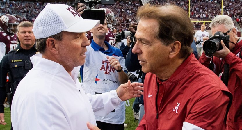 After exchanging barbs with each other, the tension between Jimbo Fisher and Nick Saban has cooled