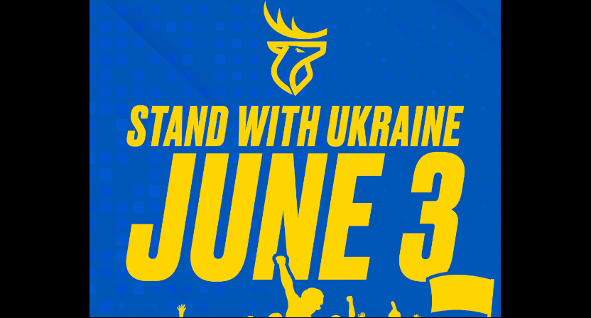 The Edmonton Elks' "Stand With Ukraine" Night.