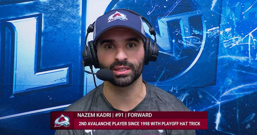 Nazem Kadri in a NHL on TNT interview.