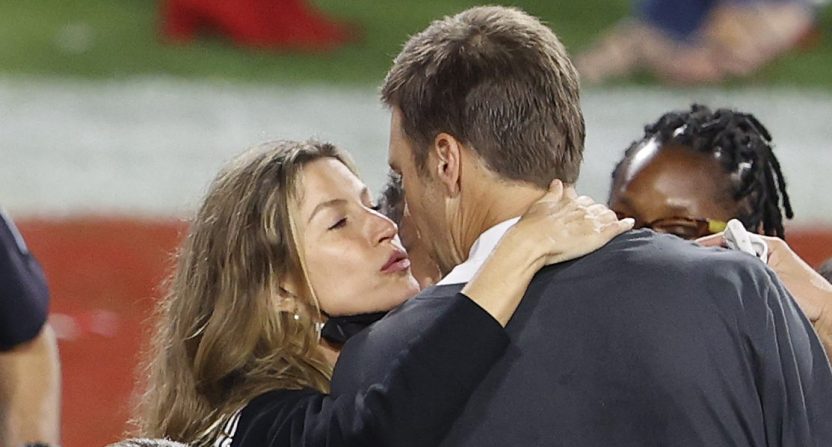 Tom Brady and Gisele Bündchen at the Super Bowl in February 2020.