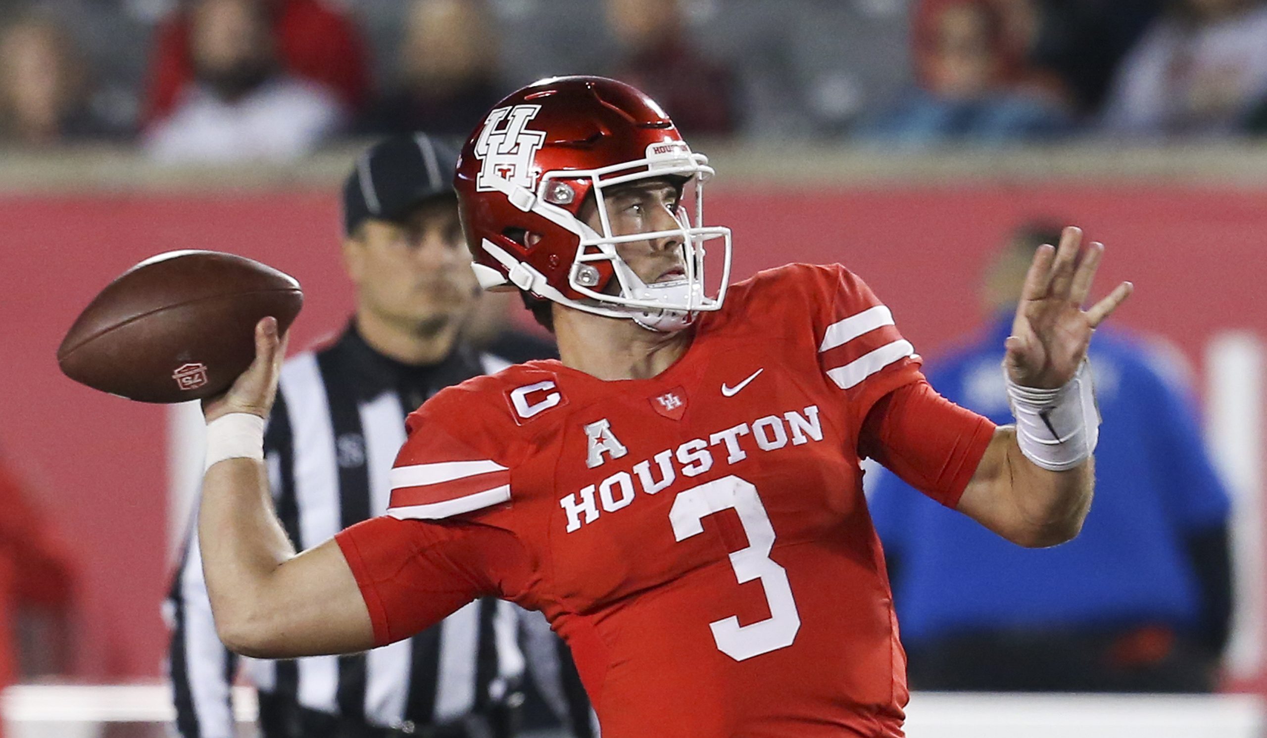 Quarterback Clayton Tune scored the winning two-point conversion for Houston in Saturday's classic against UTSA