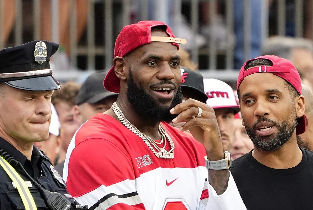 LeBron James at an Ohio State football game
