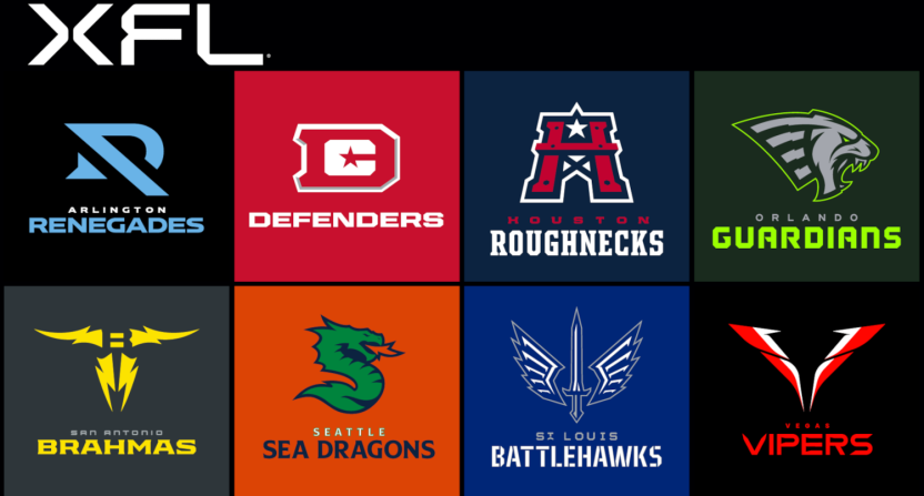 XFL team logos for 2023.
