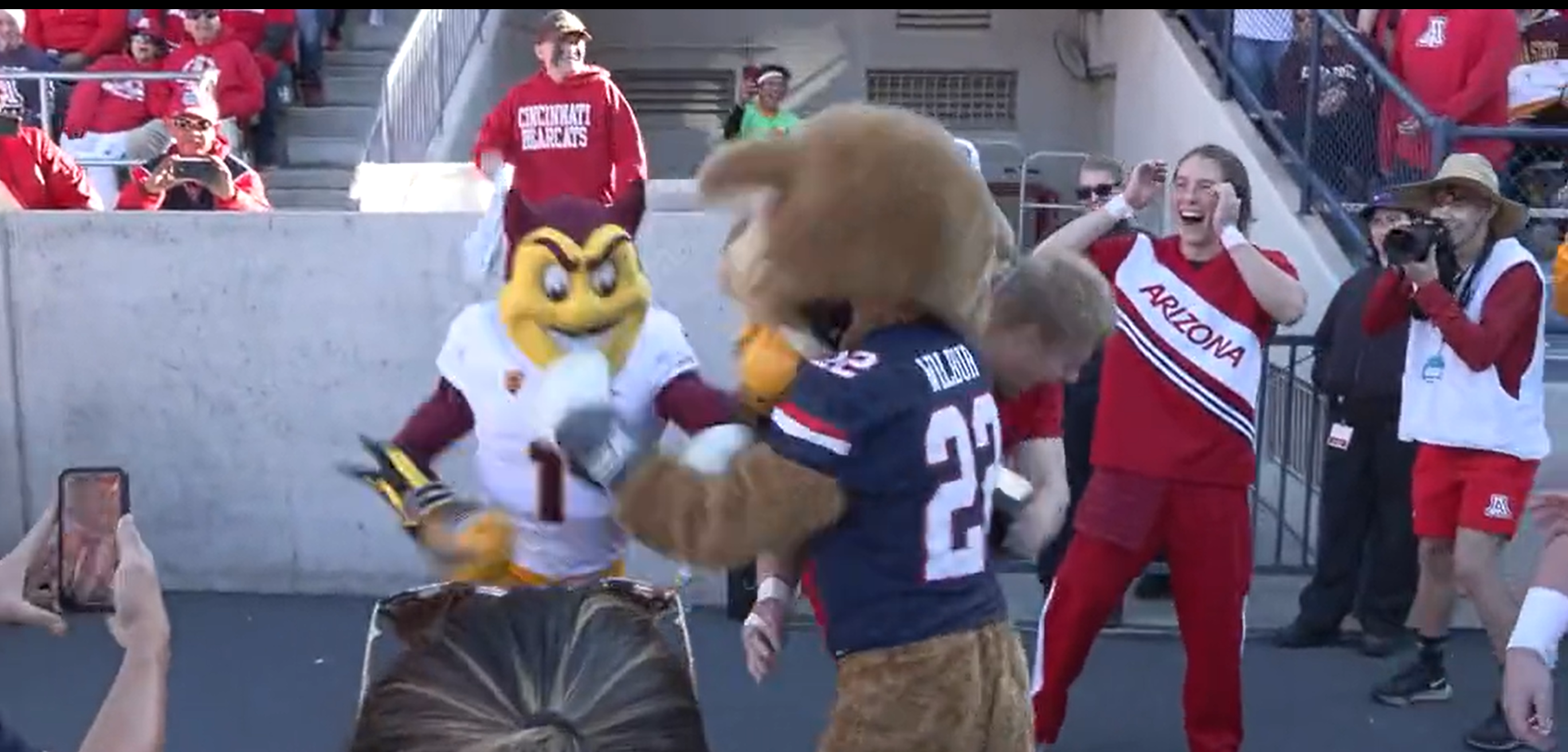 Arizona ASU Mascot Fight