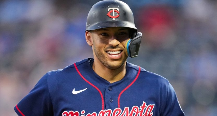Carlos Correa smiles for the Minnesota Twins.