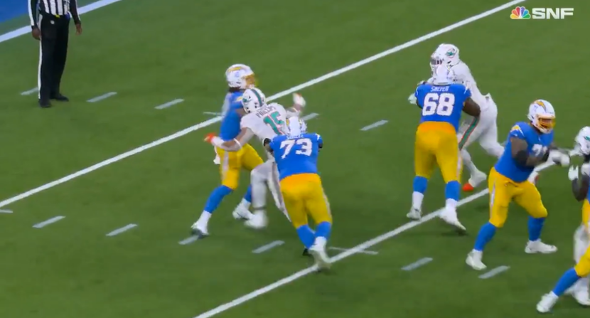 Roughing the Passer call Chargers vs Dolphins