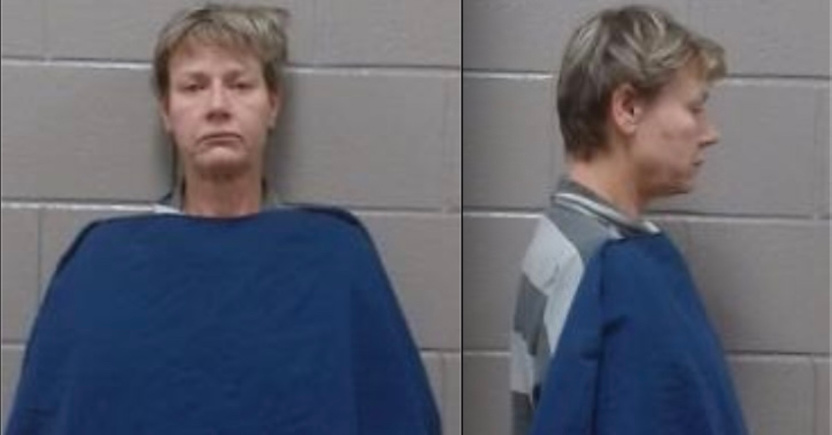 Mindy Janette Stephens' booking photos after she was charged with illegal dumping of human poop.