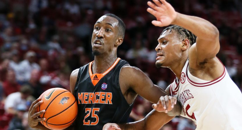 Mercer's Shawn Walker's missed dunk led to an amazing bad beat.