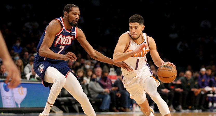 Kevin Durant and Devin Booker are becoming Phoenix Suns teammates.