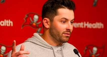 Baker Mayfield with the Tampa Bay Buccaneers.