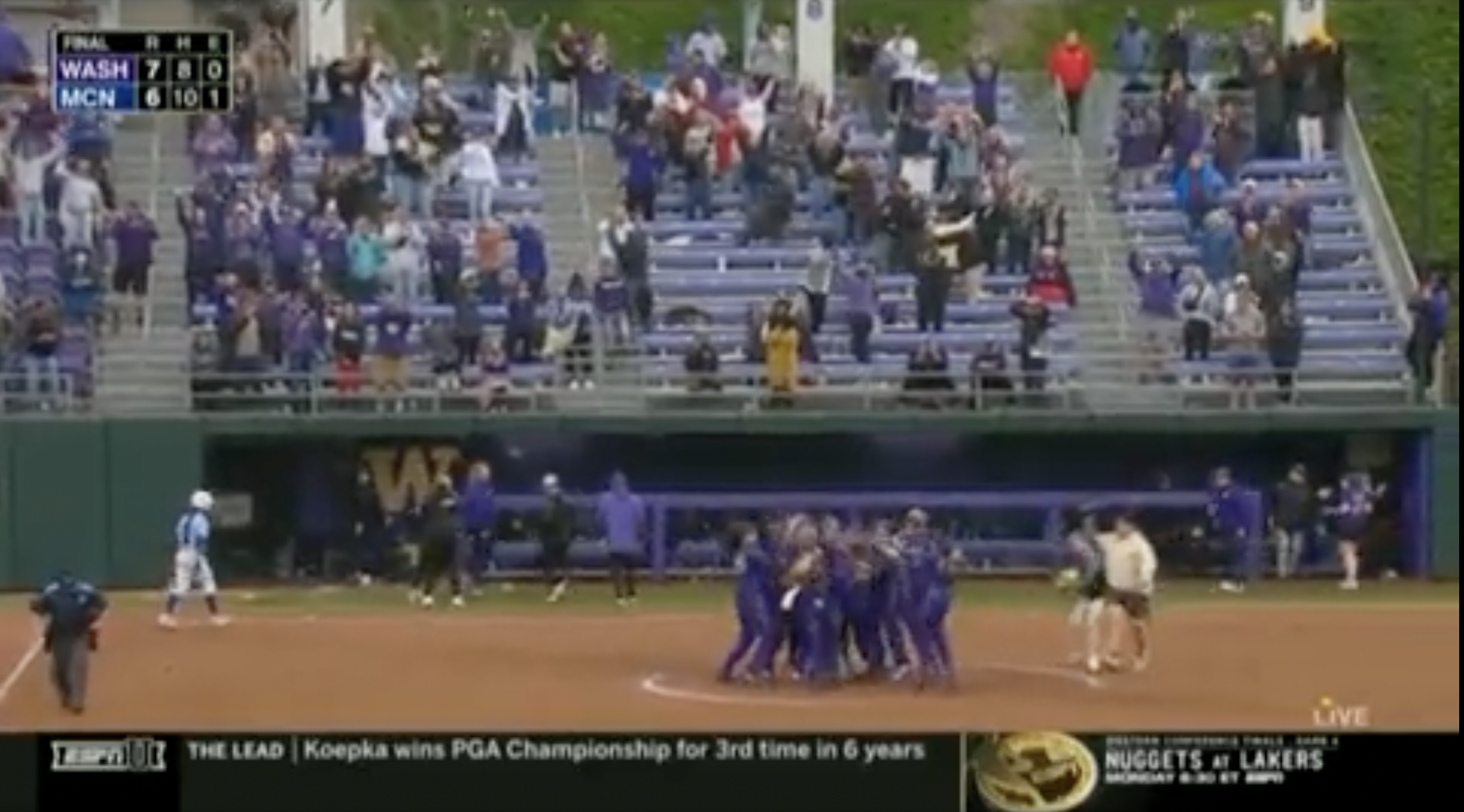 Washington's insane softball comeback against McNeese State.