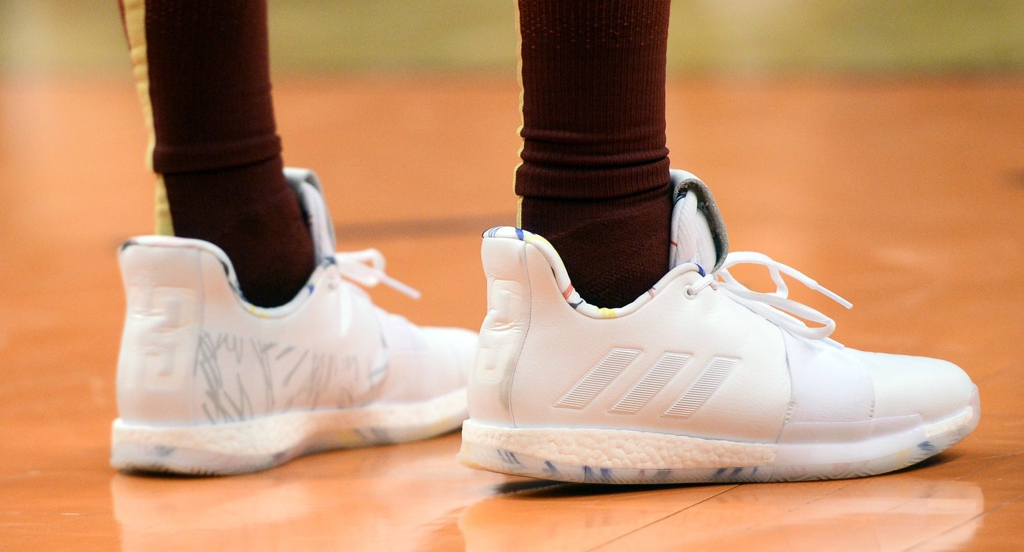 Adidas sneakers of Houston Rockets guard James Harden