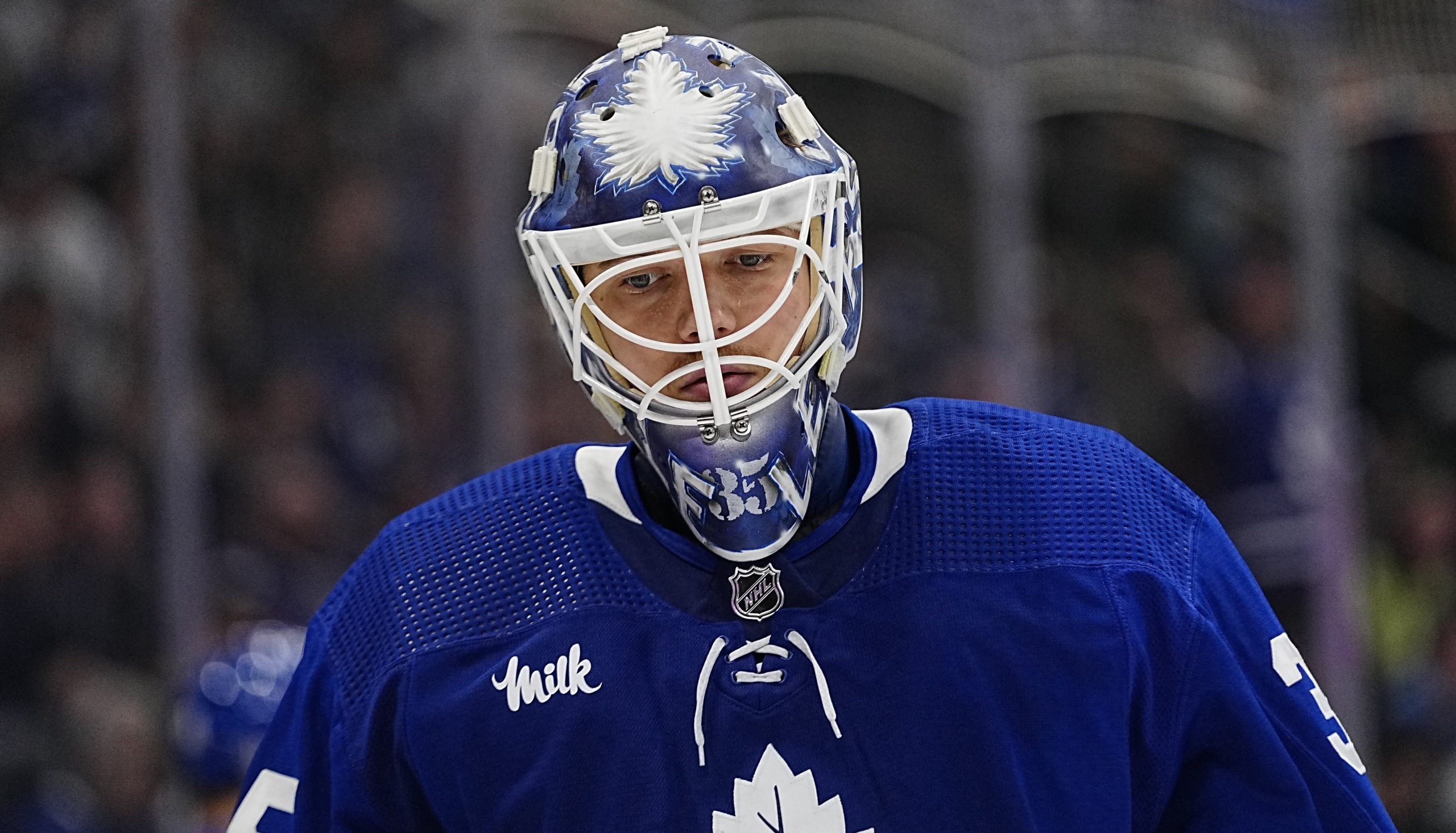 While Sergei Bobrovsky has dominated the first two games of the Panthers vs. Maple Leafs series, Toronto goalie, Ilya Samsonov isn't focused on that.