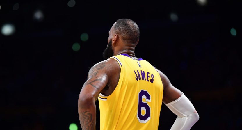 Los Angeles Lakers forward LeBron James (6)