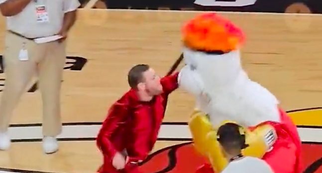 Conor McGregor punches Heat mascot