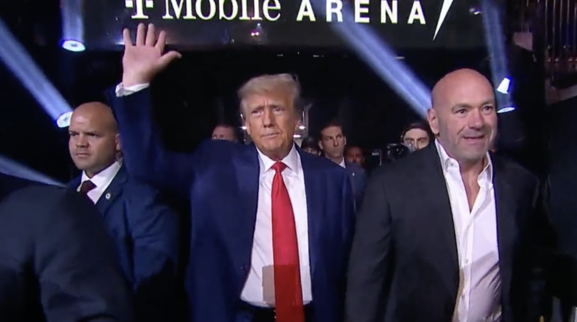 Donald Trump with Dana White at UFC 290.