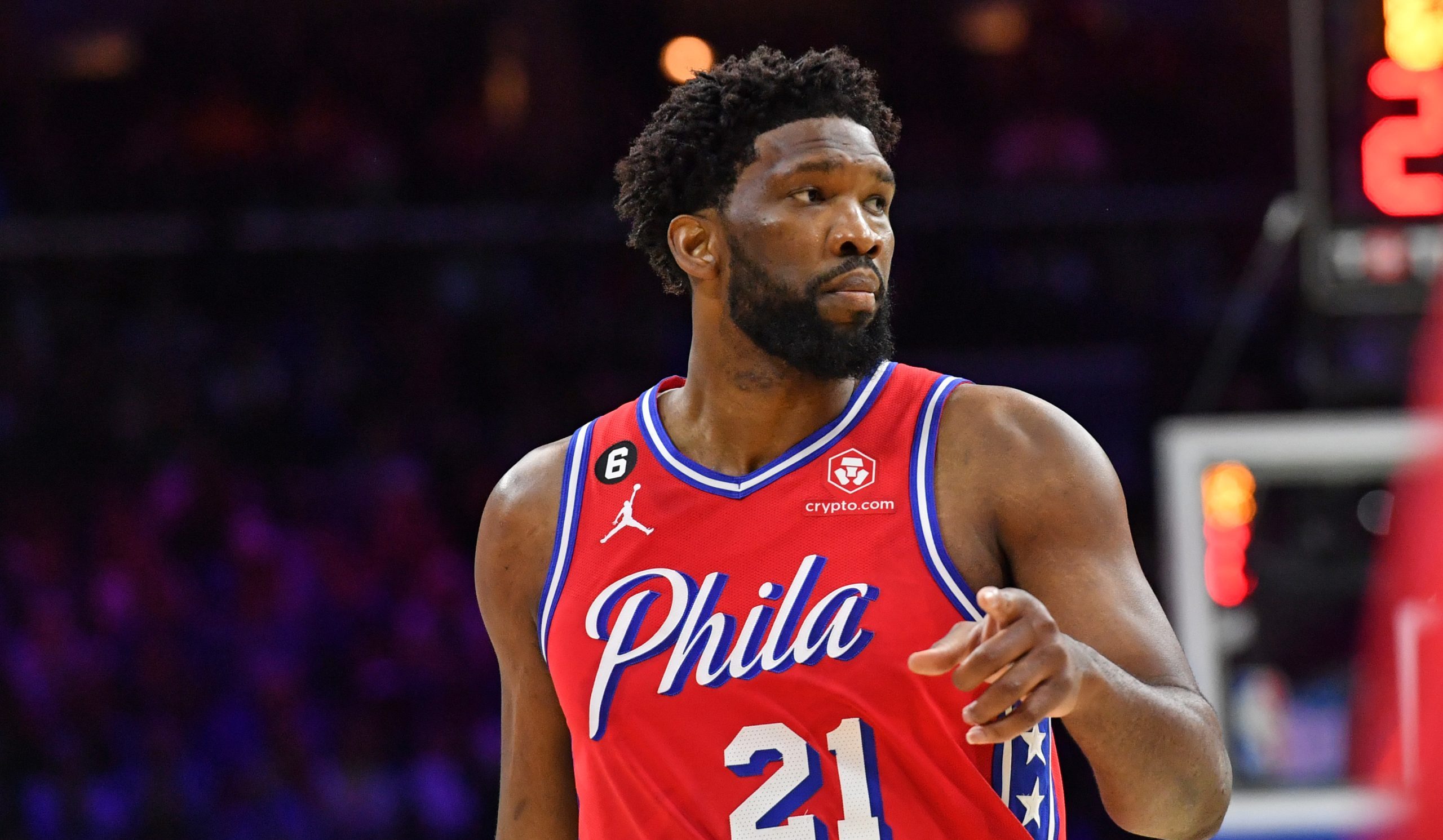 Joel Embiid, seen here in the playoffs, reportedly wants to stay with the 76ers for his entire career. Photo credit: Eric Hartline-USA TODAY Sports