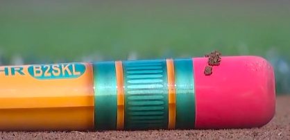 Bryson Stott Uses Custom No. 2 Pencil Bat in MLB Little League