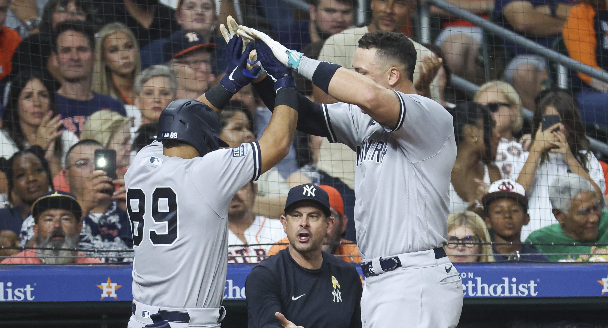 Yankees star Aaron Judge has an optimistic outlook on the team's future, thanks to the team's recent call-ups. Photo Credit: Troy Taormina-USA TODAY Sports