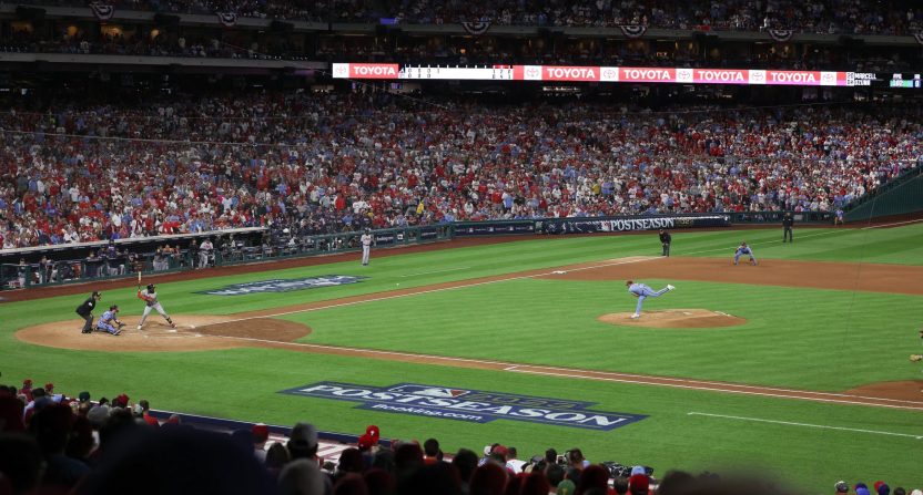 Game 4 of the NLDS series between the Phillies and the Braves.