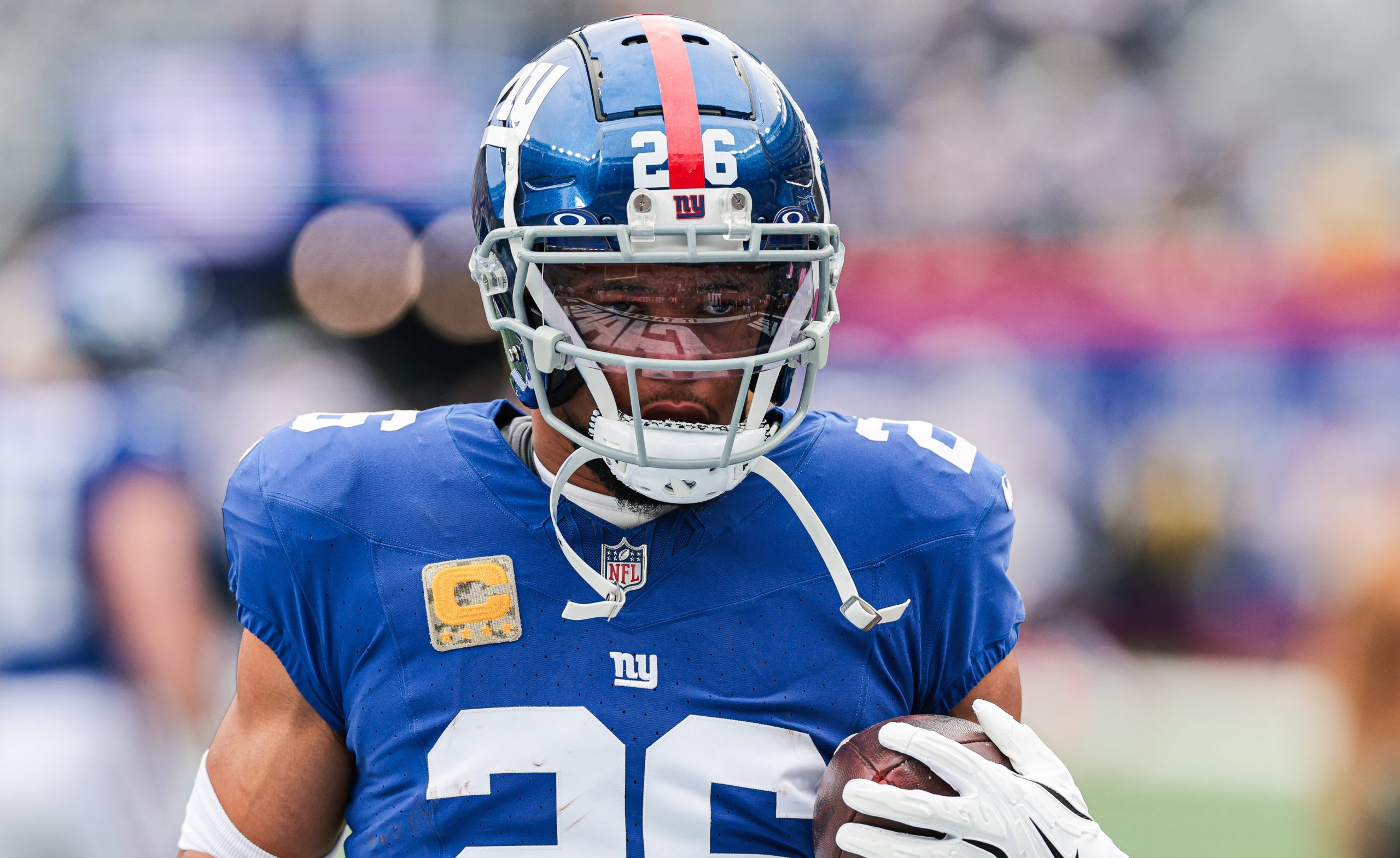 After another successful Sleep Out event, Saquon Barkley raised a whopping $1,310,577 as of Friday to battle homelessness. Photo Credit: Vincent Carchietta-USA TODAY Sports