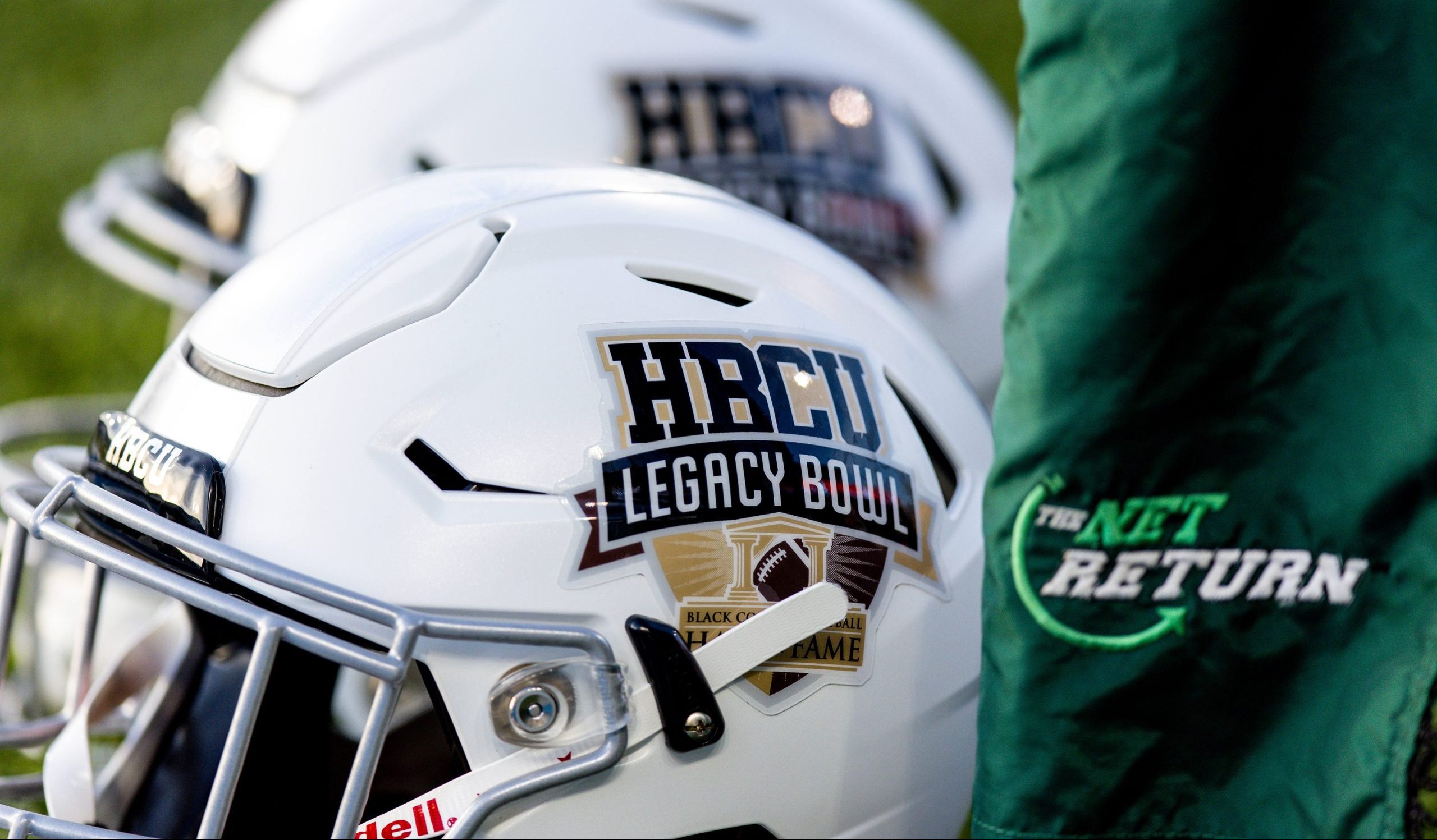 Detailed view of the Team Gaither helmets against Team Robinson during the second half of the HBCU Legacy Bowl at Yulman Stadium.