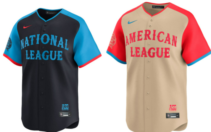 The 2024 MLB All-Star Game jerseys were revealed on Wednesday. Photo Credit: MLB Shop.