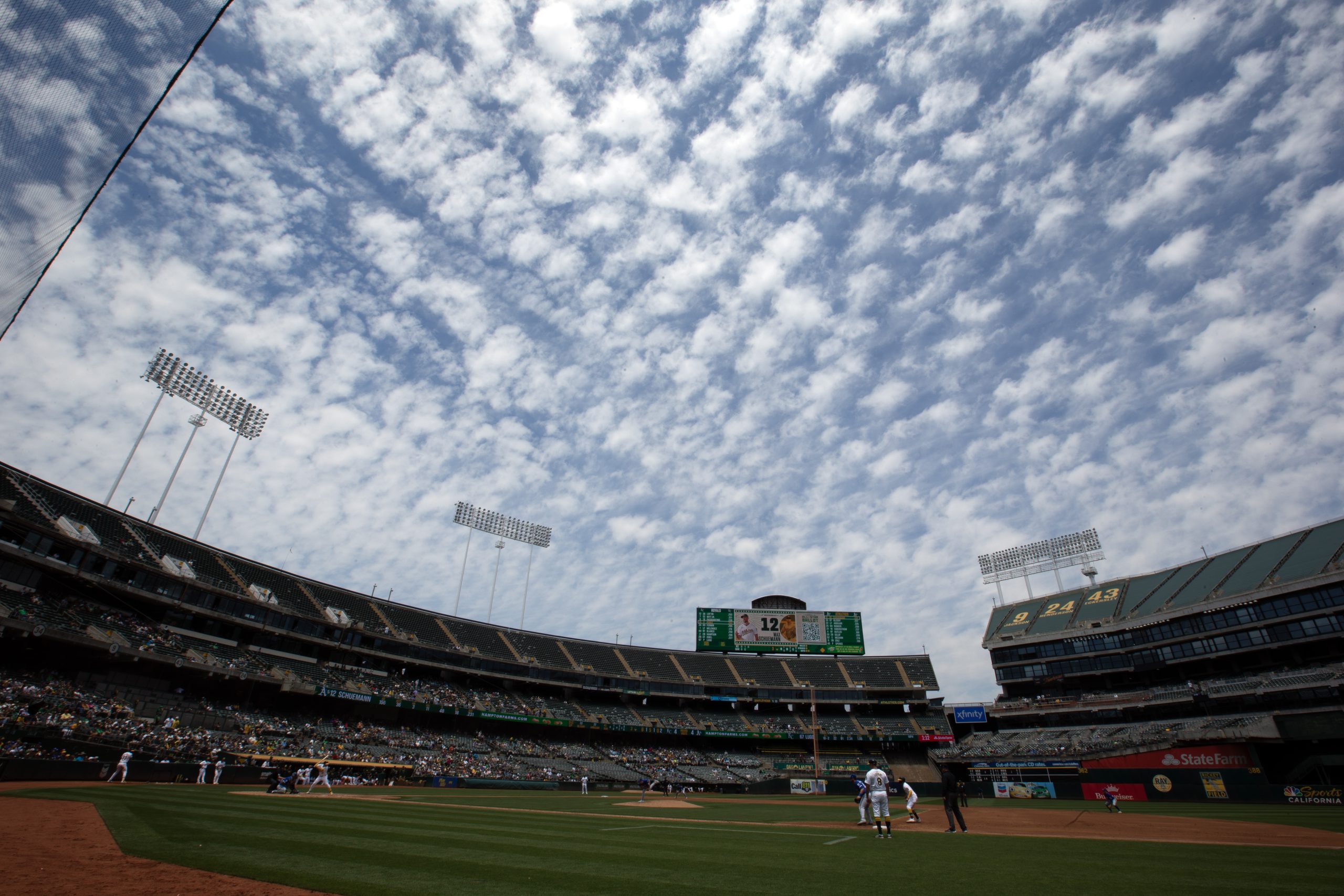 With the team playing its final games in Oakland, the A's told roughly half of their employees that they will be let go after the season. Photo Credit: Ross Cameron-USA TODAY Sports