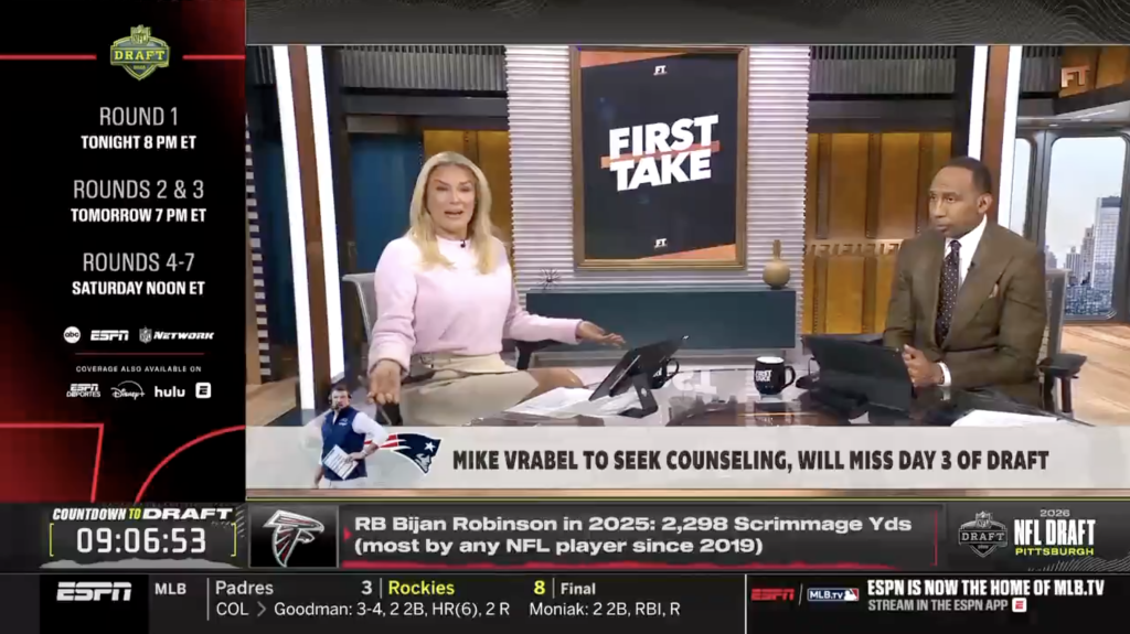 ‘First Take’ under fire for Dianna Russini-Mike Vrabel coverage