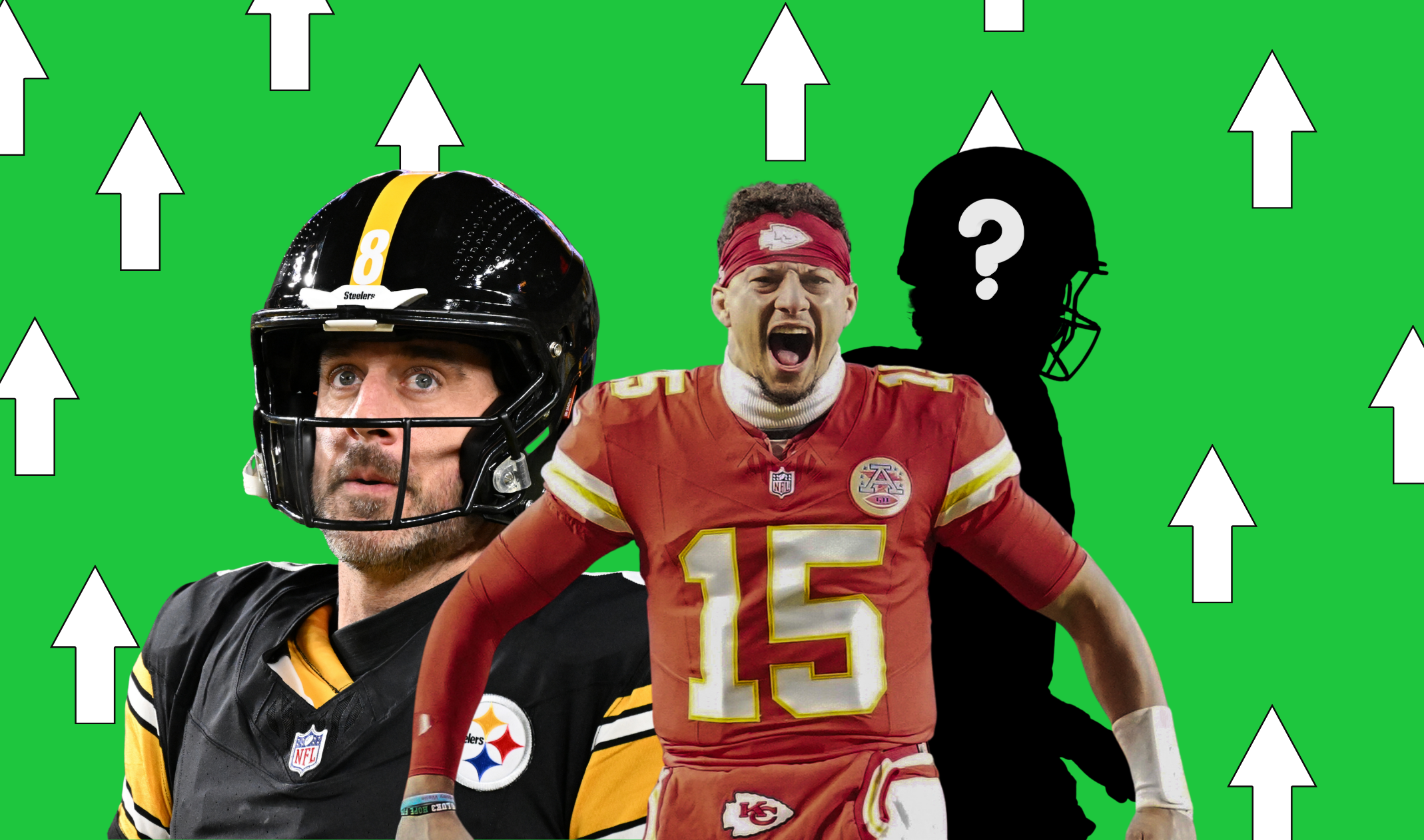 Aaron Rodgers, Patrick Mahomes, mystery QB