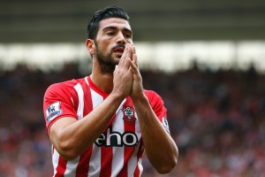 SOUTHAMPTON, ENGLAND - SEPTEMBER 27:  Graziano Pelle of Southampton reacts during the Barclays Premier League match between Southampton and Queens Park Rangers at St Mary's Stadium on September 27, 2014 in Southampton, England.  (Photo by Julian Finney/Getty Images)